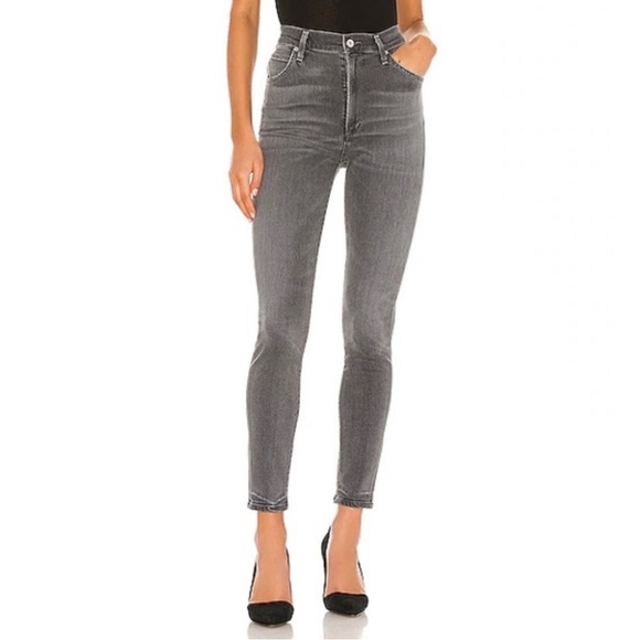 Citizens Of Humanity Chrissy High Rise Skinny Jean Trance Grey FLAW - Picture 1 of 15